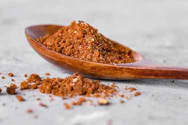 BBQ dry rub on a spoon