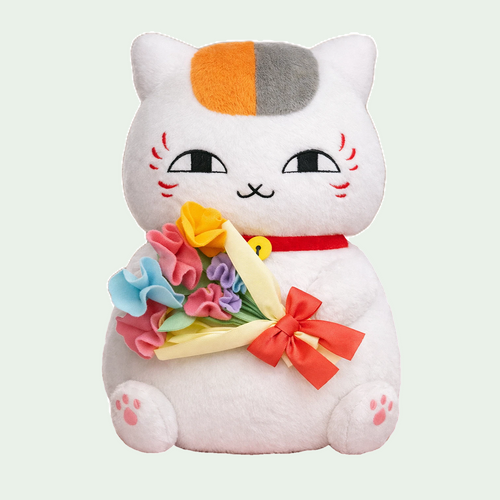 Buy Natsume Yuujinchou Nyanko-Sensei Flowers Plush Toy 32cm Tall BANDAI