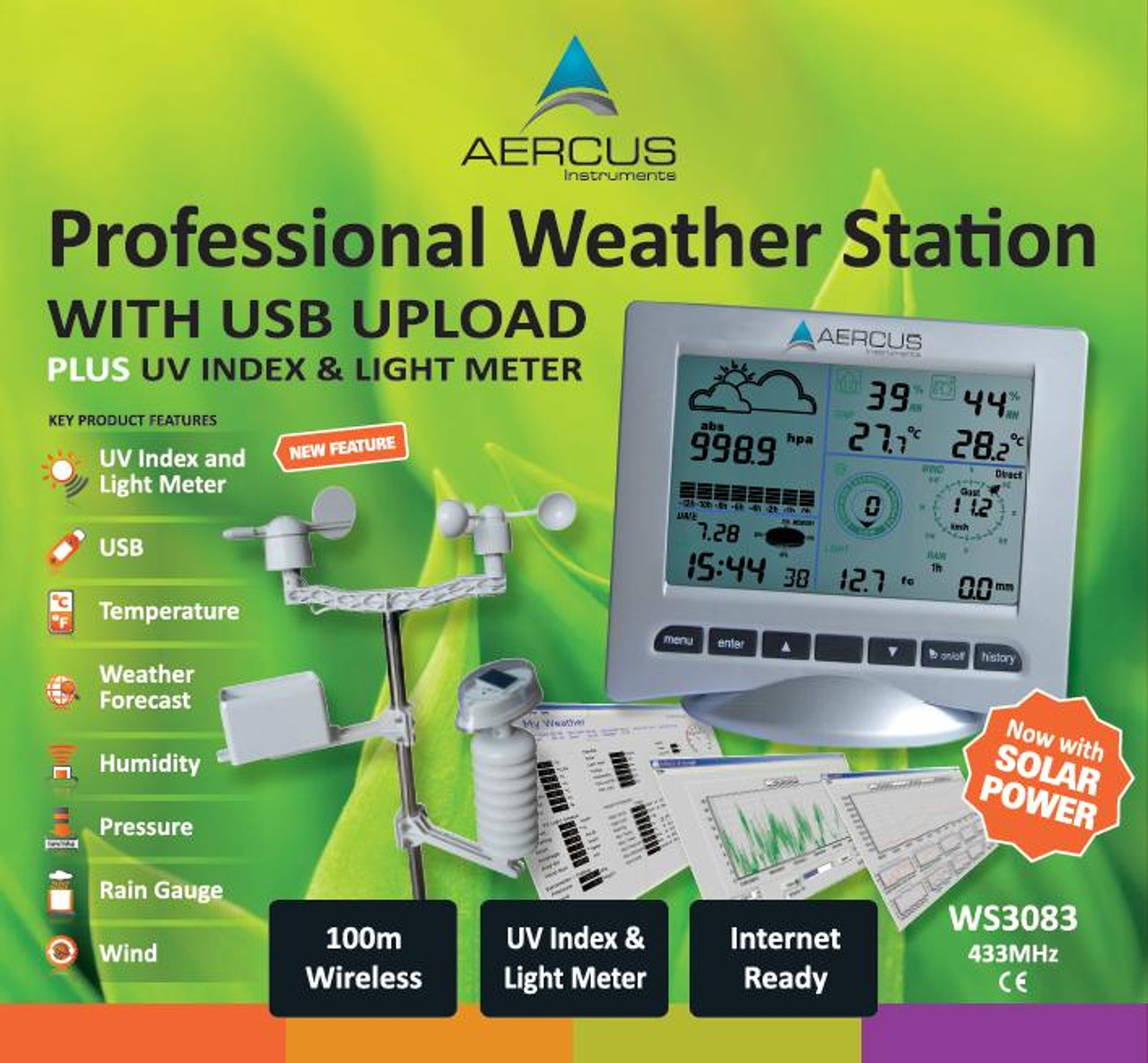 Aercus Instruments WS3083 Pro Wireless Weather Station