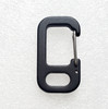 WeTool Mini Clip Hook in Flat Black anodized aluminum on white background.