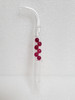 Pirl synthetic corundum Ruby Sick Rubes glassware with curved mouthpiece on white background.
