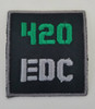 420EDC Woven and Embroidered Patch in 4 Colors measuring 2"x2".