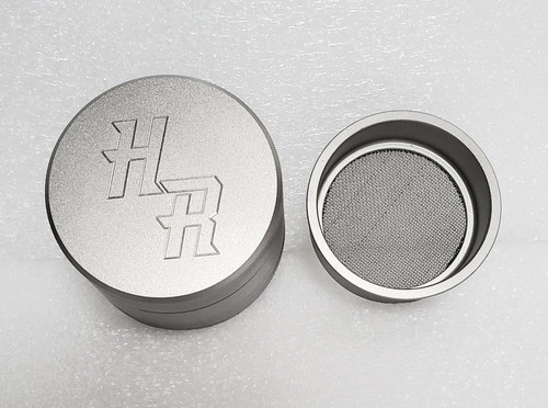 Assembled Herb Ripper 2023 SS Classic 3 Piece Configuration with Filter Screen on right