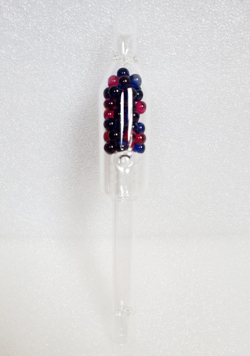 Pirl Pill BotL with Ruby and Sapphire synthetic corundum mix on white background