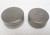 Top two pieces of 2023 Herb Ripper Classic 2" on left with Storage Cap on base catch plate with filter insert inside.  All on white background.