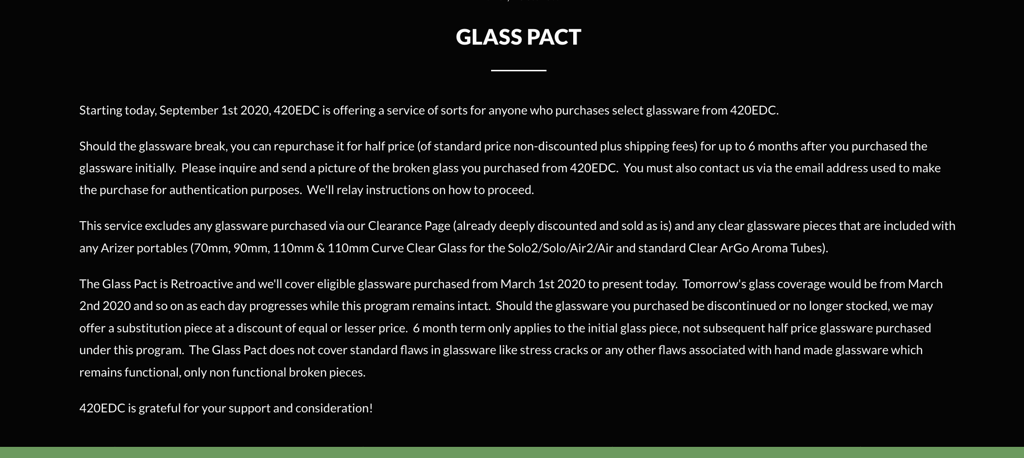 Glass Pact Began September 1st & BOGO Glassware now on Clearance Page