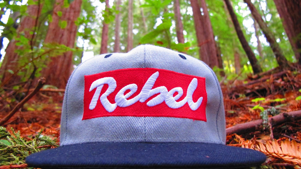 OG Light Grey Snapback Rebel Hat with Black Brim - Rebel Miniquads