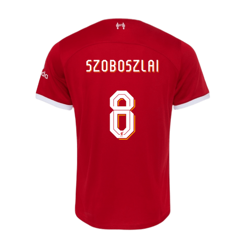 SZOBOSZLAI #8 Liverpool 23/24 Authentic Men's Home Shirt - LFC Font