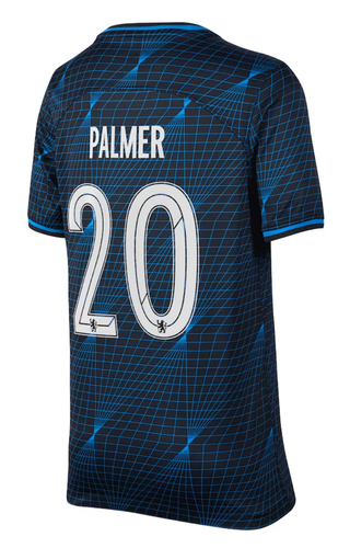 PALMER #20 Chelsea 23/24 Kid's Away Shirt and Shorts - Chelsea Font