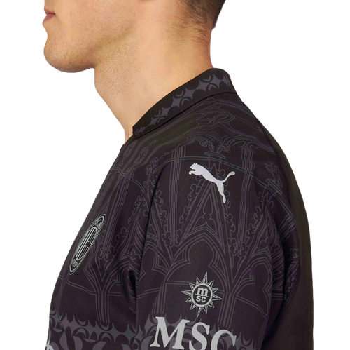 AC Milan X Pleasures 23/24 Authentic Men's Dark Shirt