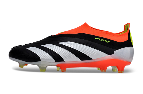 adidas Predator Elite FG Laceless - Black/Solar Red/White