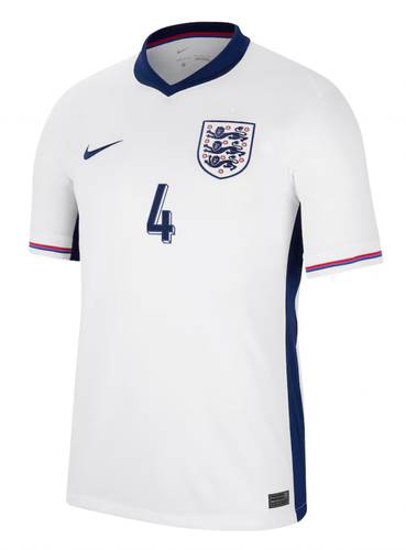 RICE #4 England 2024 Stadium Men's Home Shirt