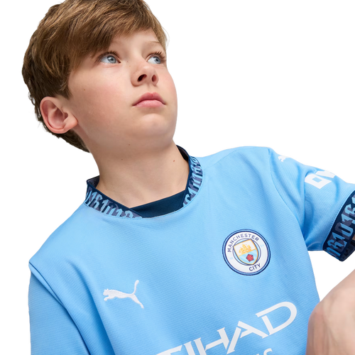 DE BRUYNE #17 Manchester City 24/25 Kid's Home Shirt and Shorts - PL Font