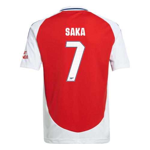 SAKA #7 Arsenal 24/25 Kid's Home Shirt and Shorts - Arsenal Font