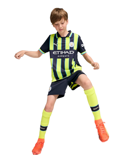 FODEN #47 Manchester City 24/25 Kid's Away Shirt and Shorts - Man City Font