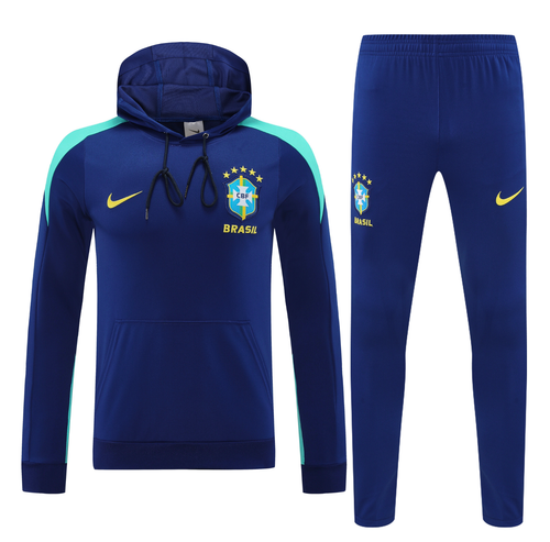 Brazil 24/25 Men's Navy Hoodie Tracksuit