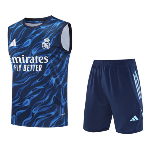 Real Madrid 25/26 Men's Blue Training Tank Top