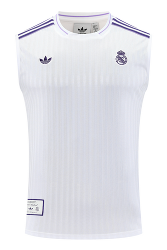 Real Madrid 25/26 Men's White Terrace Icon Tank Top