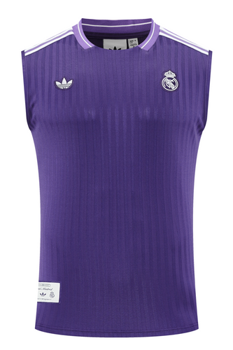 Real Madrid 25/26 Men's Purple Terrace Icon Tank Top