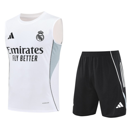 Real Madrid 25/26 Men's White Training Tank Top