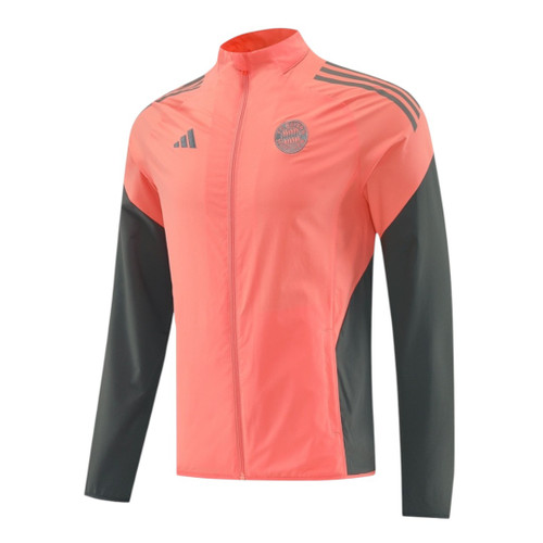 Bayern Munich 25/26 Men's Orange Long Zip Windbreaker