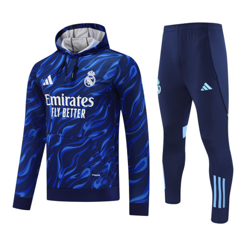 Real Madrid 25/26 Men's Blue Pre-Match Hoodie Tracksuit