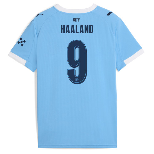 HAALAND #9 Manchester City 25/26 Women's Home Shirt - City Font