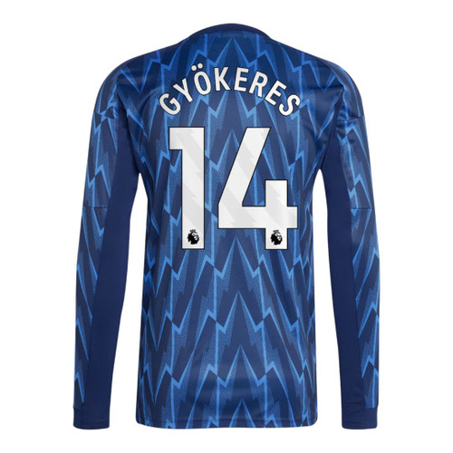 GYÖKERES #14 Arsenal 25/26 Men's Away Long Sleeve Shirt - PL Font