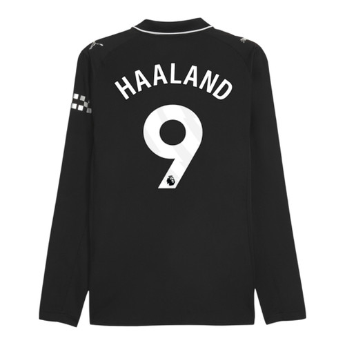 HAALAND #9 Manchester City 25/26 Men's Away Long Sleeve Shirt - PL Font