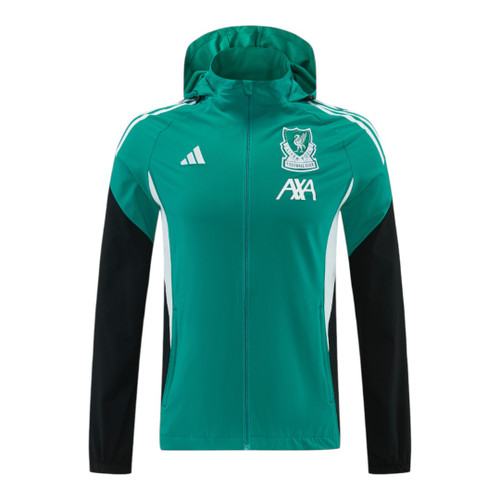 Liverpool 25/26 Men's Green Long Zip Windbreaker