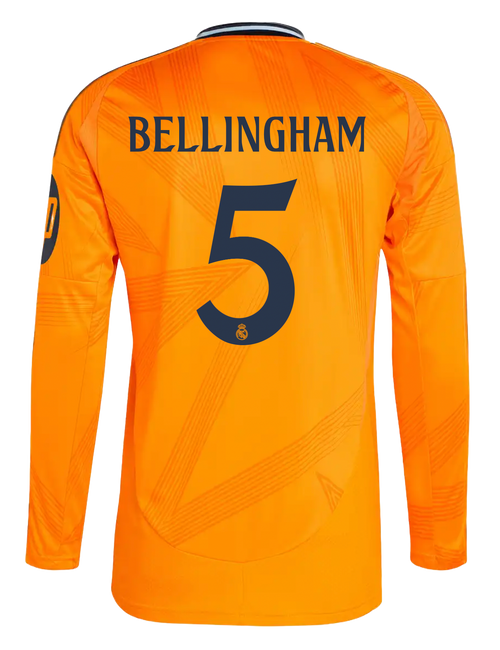 BELLINGHAM #5 Real Madrid 24/25 Men's Away Long Sleeve Shirt