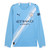 HAALAND #9 Manchester City 25/26 Men's Home Long Sleeve Shirt - PL Font