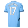 DE BRUYNE #17 Manchester City 24/25 Stadium Men's Home Shirt - PL Font