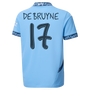 DE BRUYNE #17 Manchester City 24/25 Kid's Home Shirt and Shorts - Man City Font