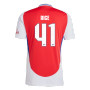 RICE #41 Arsenal 24/25 Stadium Men's Home Shirt - Arsenal Font