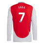 SAKA #7 Arsenal 24/25 Men's Home Long Sleeve Shirt - PL Font