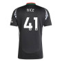RICE #41 Arsenal 24/25 Stadium Men's Away Shirt - PL Font