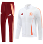 AS Roma 24/25 Men's White Long Zip Jacket