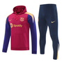 Barcelona 24/25 Men's Red Hoodie Tracksuit