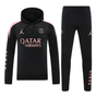 Paris Saint-Germain 24/25 Men's Black Hoodie Tracksuit