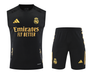 Real Madrid 24/25 Men's Black-Gold Training Tank Top