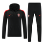 Portugal 24/25 Men's Black Hoodie Tracksuit