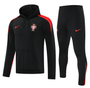 Portugal 24/25 Men's Black Hoodie Tracksuit