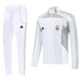 Real Madrid 25/26 Men's White Long Zip Windbreaker