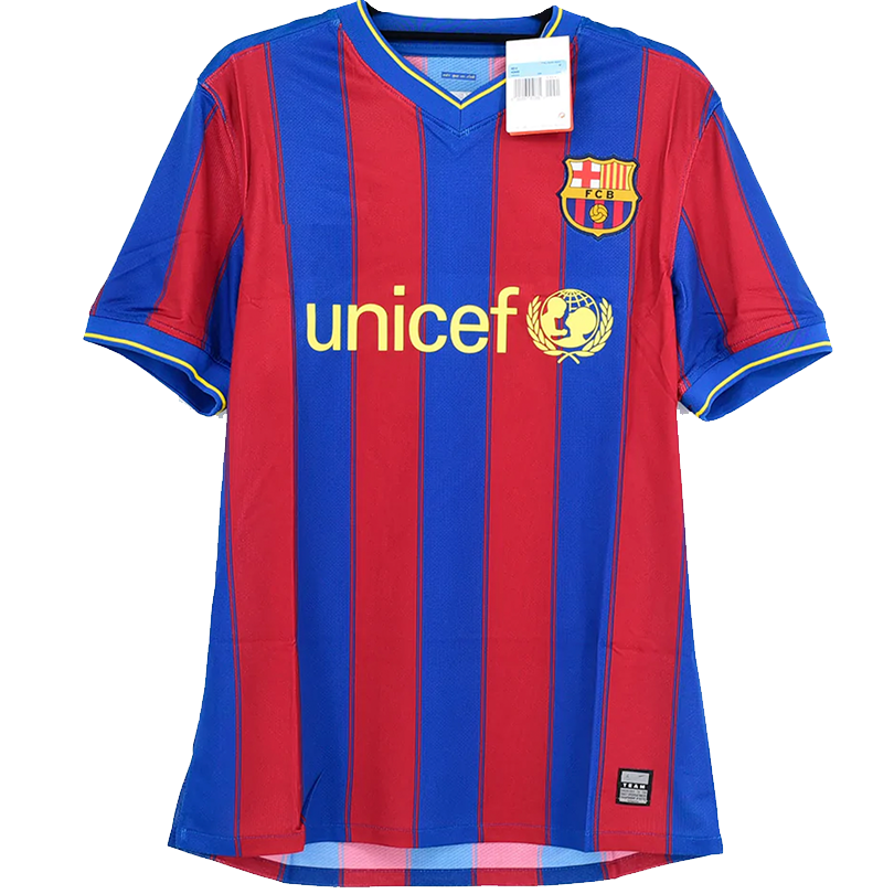 Barcelona 09/10 Men's Home Retro Shirt