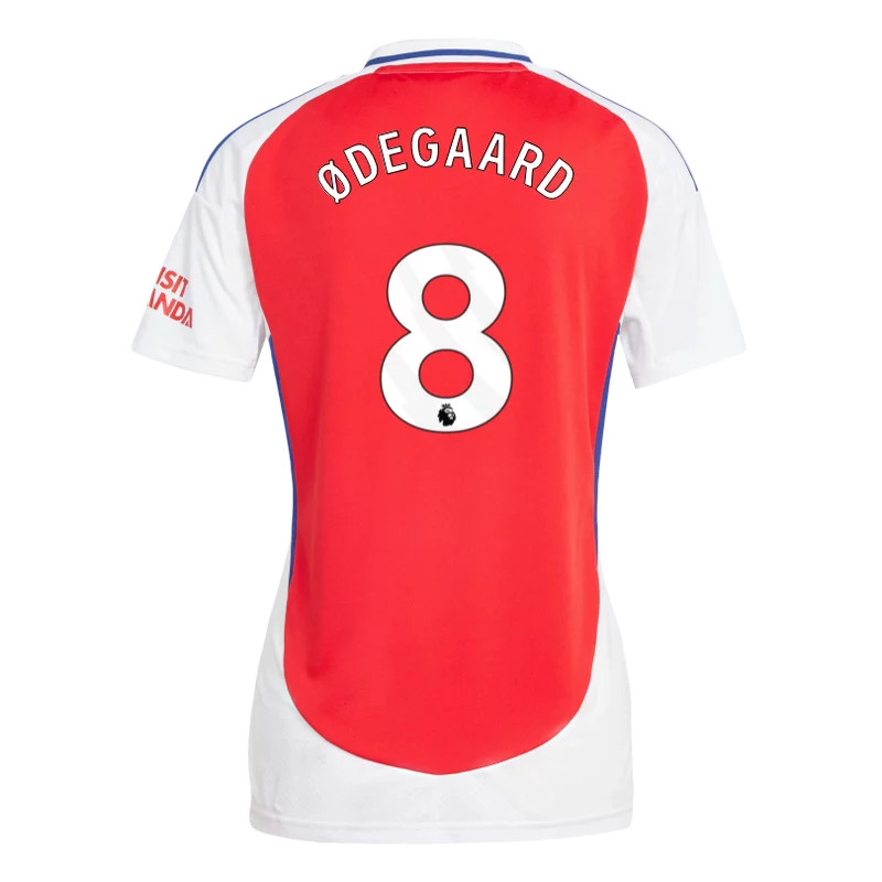 ØDEGAARD #8 Arsenal 24/25 Women's Home Shirt - PL Font
