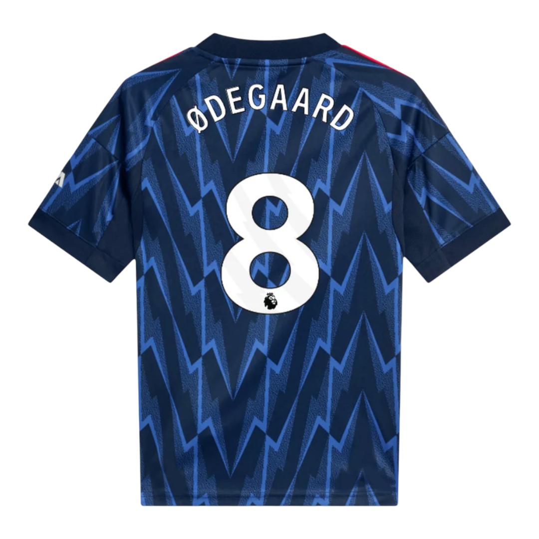 ØDEGAARD #8 Arsenal 25/26 Kid's Away Mini-Kit - PL Font