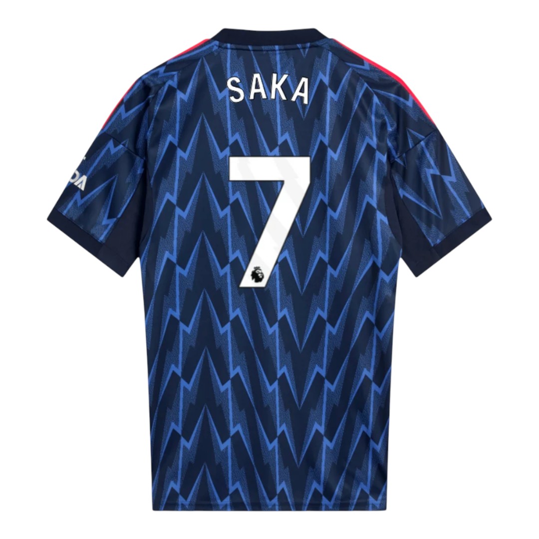 SAKA #7 Arsenal 25/26 Women's Away Shirt - PL Font