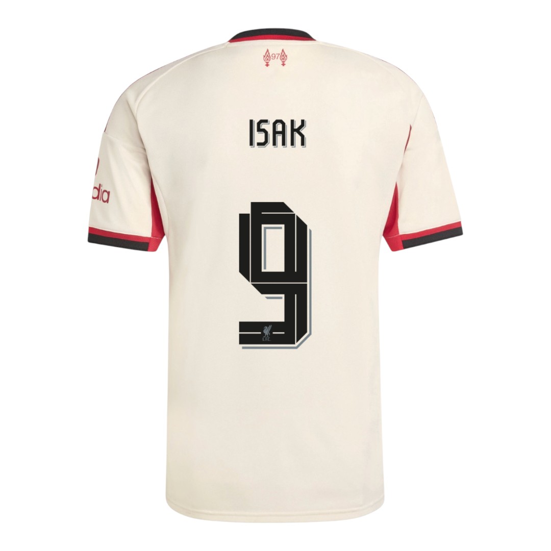 ISAK #9 Liverpool 25/26 Stadium Men's Away Shirt - Liverpool Font