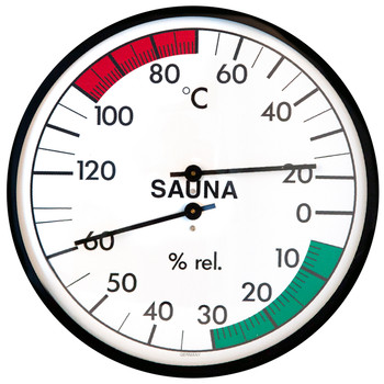 Thermo/Hygrometer - diameter 160mm (Zwart)